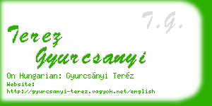 terez gyurcsanyi business card