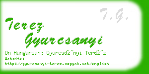 terez gyurcsanyi business card